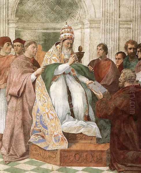 Gregory IX Approving The Decretals Oil Painting by Raphael