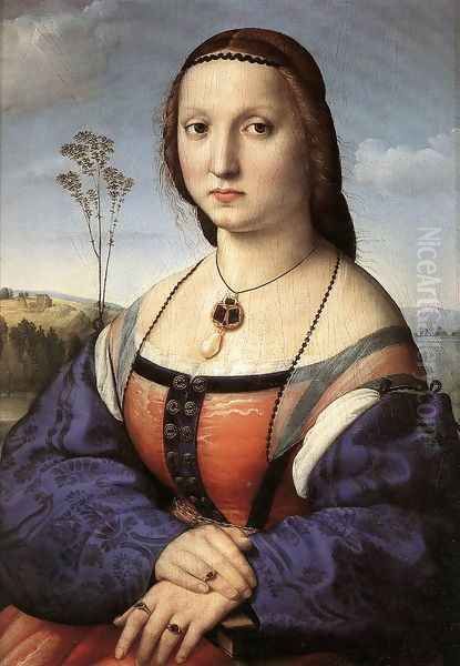 Portrait Of Maddalena Doni Oil Painting by Raphael