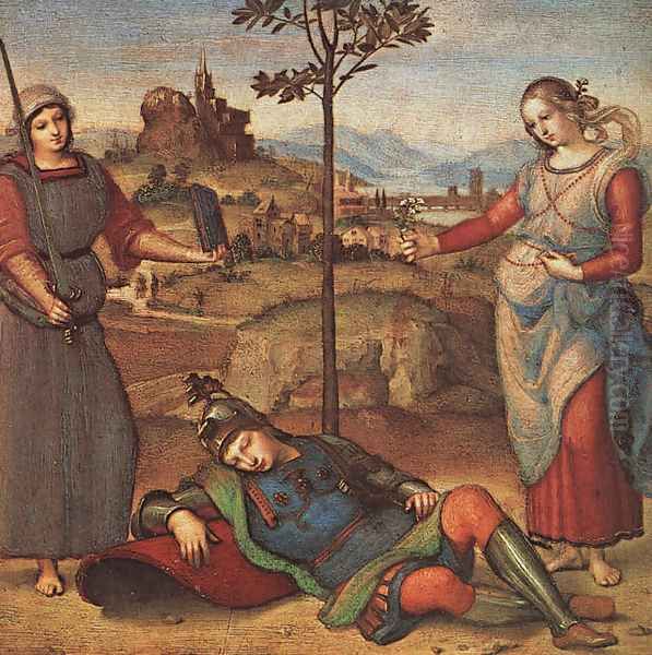 The Knights Dream Oil Painting by Raphael