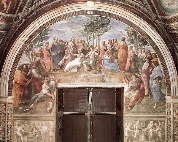 The Parnassus Oil Painting by Raphael