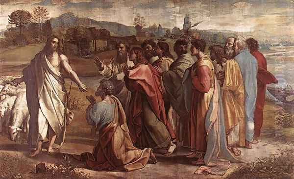 The Handing Over The Keys Oil Painting by Raphael