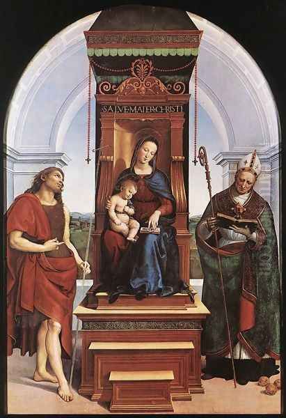 Madonna and Child (or The Ansidei Altarpiece) Oil Painting by Raphael