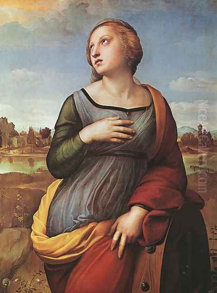 St. Catherine of Alexandria 1508 Oil Painting by Raphael