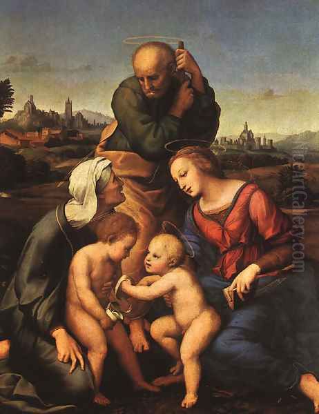 The Canigiani Holy Family 1507 Oil Painting by Raphael