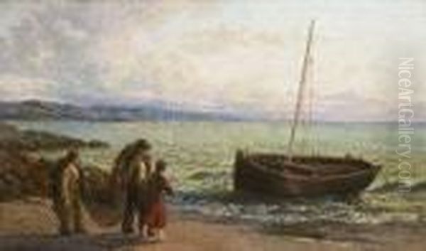 Evening, Kilkeiran Bay Oil Painting by Thomas Rose Miles