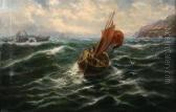 To Sea From The Firth Of Laen Oil Painting by Thomas Rose Miles