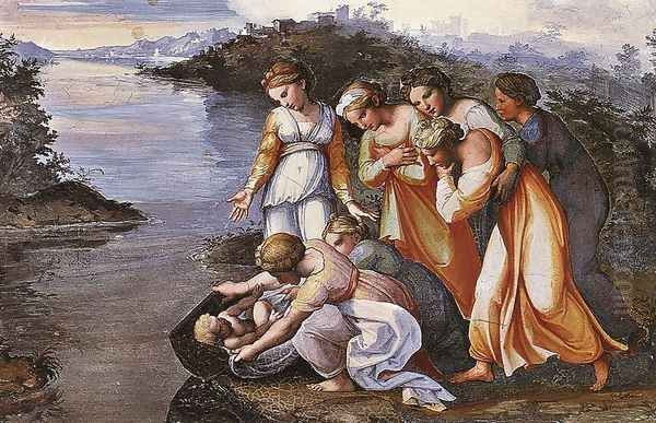 Moses Saved from the Water Oil Painting by Raphael