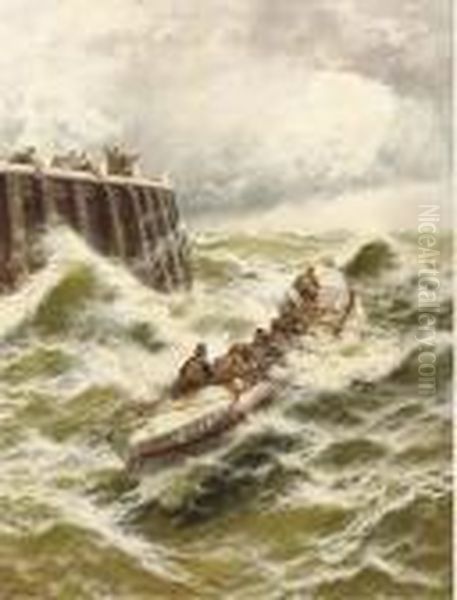 Dover Lifeboat: The Rescue Oil Painting by Thomas Rose Miles