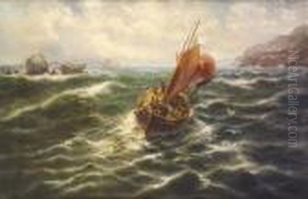 To Sea From The Firtz Of Loman Oil Painting by Thomas Rose Miles