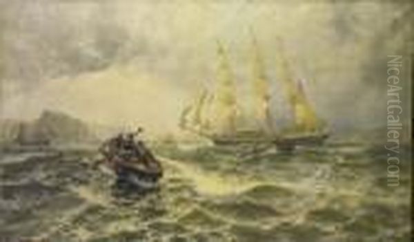 Homeward Bound To Plymouth Oil Painting by Thomas Rose Miles