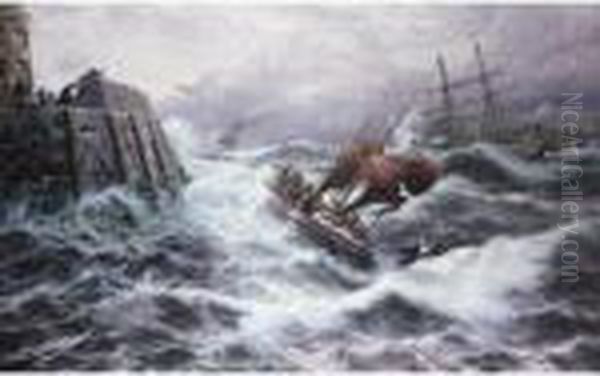 Return Of The Douglas Lifeboat Oil Painting by Thomas Rose Miles