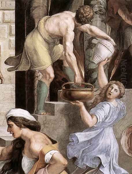 The Fire in the Borgo [detail: 2] Oil Painting by Raphael