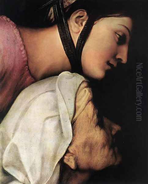 Madonna dell'Impannata [detail: 1] Oil Painting by Raphael