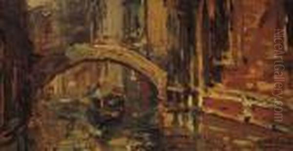 Venezia Oil Painting by Alessandro Milesi