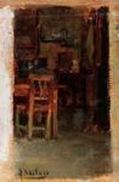 Interno Di Cucina Oil Painting by Alessandro Milesi