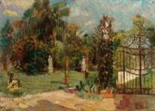 Giardino Oil Painting by Alessandro Milesi