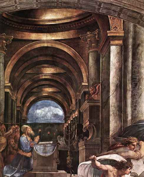 The Expulsion of Heliodorus from the Temple [detail: 2] Oil Painting by Raphael