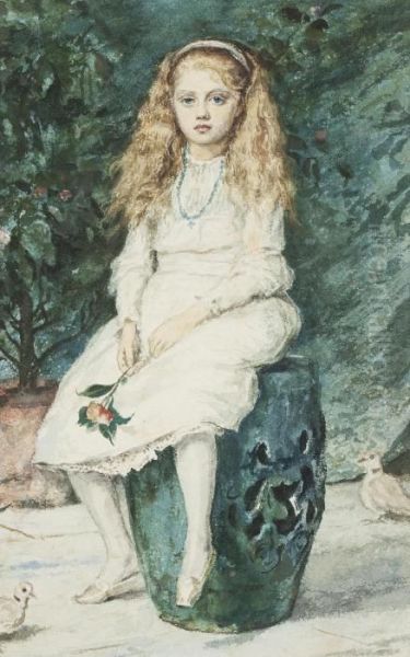 Portrait Of Nina Lehmann Oil Painting by Sir John Everett Millais