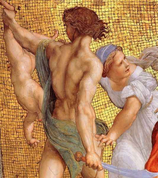 The Stanza della Segnatura Ceiling: The Judgment of Solomon [detail: 1] Oil Painting by Raphael