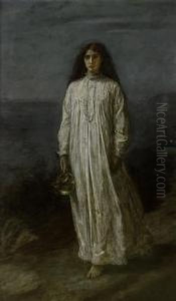 A Somnambulist Oil Painting by Sir John Everett Millais