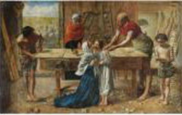 Christ In The House Of His Parents Oil Painting by Sir John Everett Millais