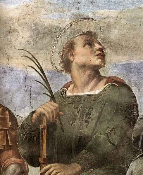 Disputation of the Holy Sacrament (La Disputa) [detail: 5] Oil Painting by Raphael