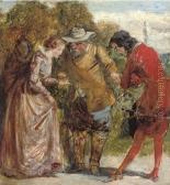 The Introduction Oil Painting by Sir John Everett Millais