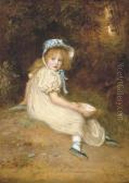 Little Miss Muffet Oil Painting by Sir John Everett Millais