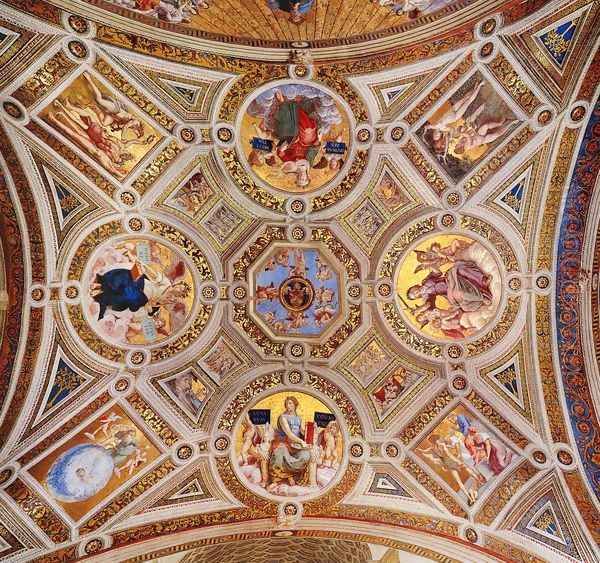 The Stanza della Segnatura Ceiling [detail: 1] I Oil Painting by Raphael