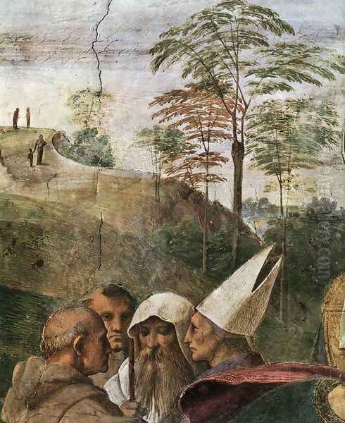 Disputation of the Holy Sacrament (La Disputa) [detail: 4] Oil Painting by Raphael