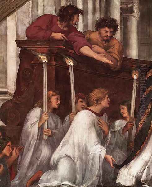 The Mass at Bolsena [detail: 1] Oil Painting by Raphael