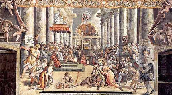 The Donation of Constantine Oil Painting by Raphael