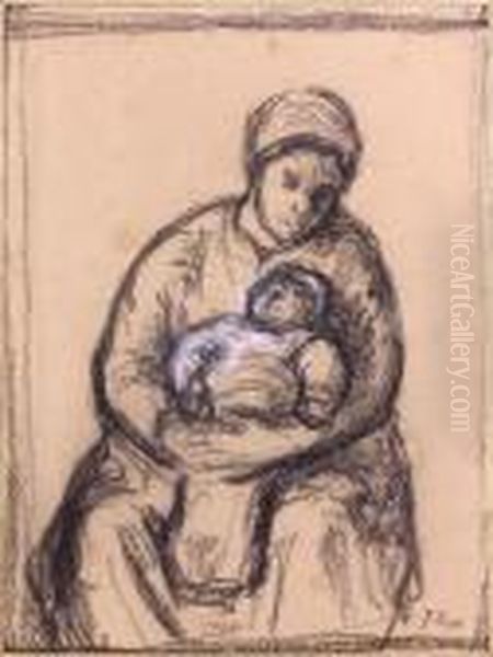 Mere Et Enfant Oil Painting by Jean-Francois Millet