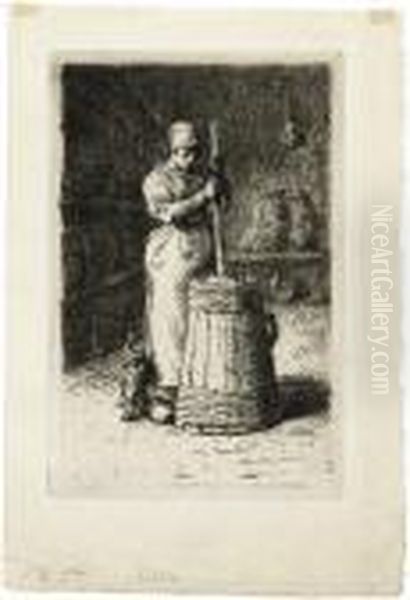 La Baratteuse by Jean-Francois Millet