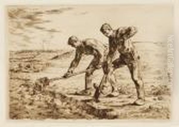 Lesbecheurs Oil Painting by Jean-Francois Millet