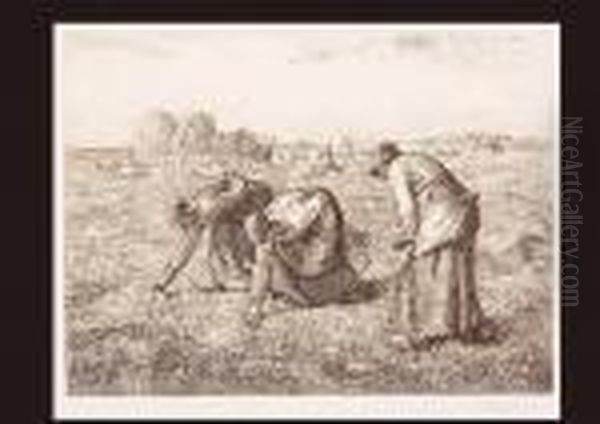 Des Glaneuses Oil Painting by Jean-Francois Millet