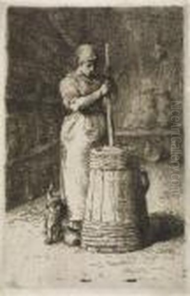 La Baratteuse by Jean-Francois Millet