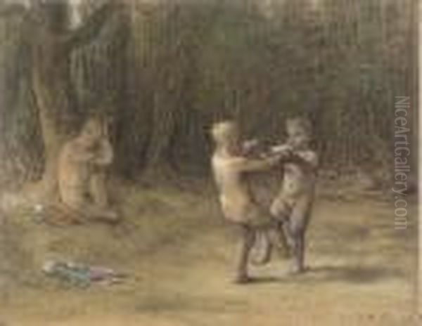 La Danse Des Amours Oil Painting by Jean-Francois Millet