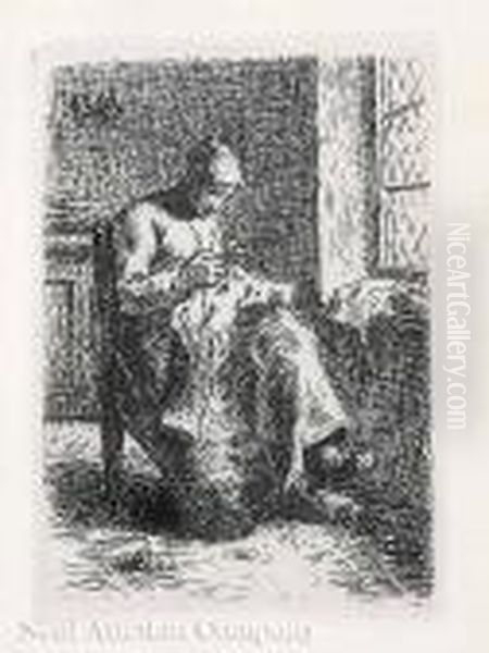 La Cardeuse Oil Painting by Jean-Francois Millet