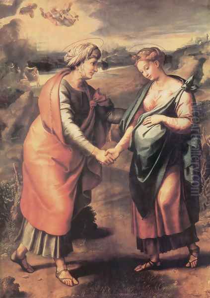 the visitation Oil Painting by Raphael