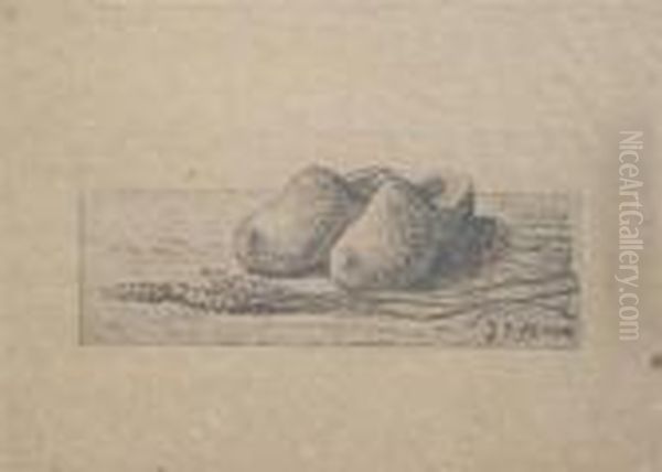 Peasant Shoes Oil Painting by Jean-Francois Millet