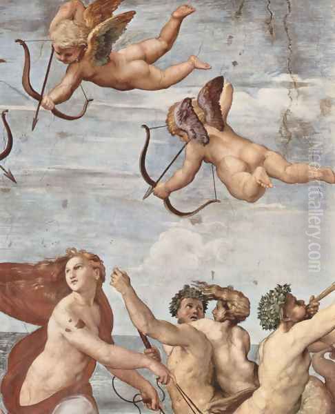 The Triumph of Galatea (detail 1) Oil Painting by Raphael