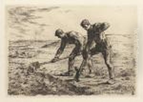 Les Becheurs (d. 13) Oil Painting by Jean-Francois Millet