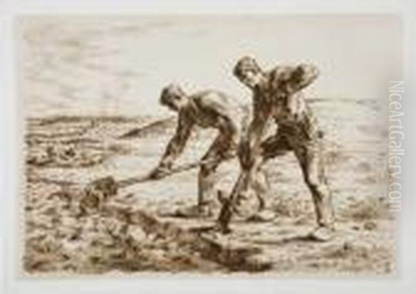 Les Becheurs Oil Painting by Jean-Francois Millet