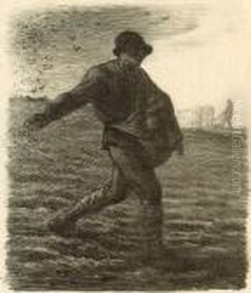 Le Semeur Oil Painting by Jean-Francois Millet