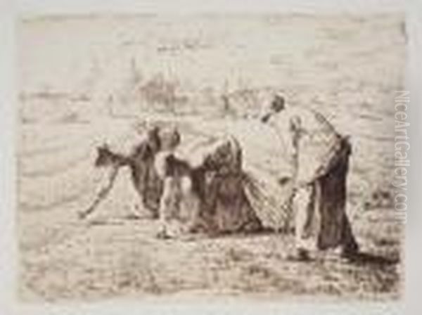 Untitled Oil Painting by Jean-Francois Millet