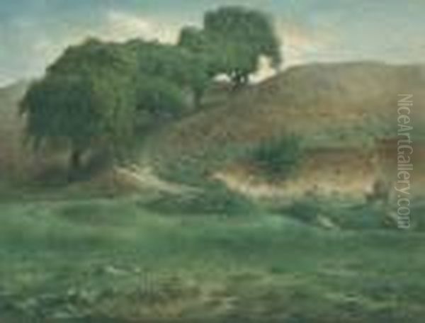 Path Through The Chestnut Trees, Cusset Oil Painting by Jean-Francois Millet