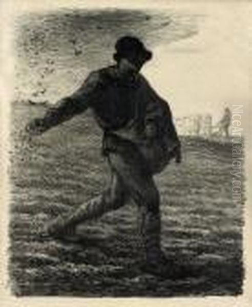 Le Semeur Oil Painting by Jean-Francois Millet