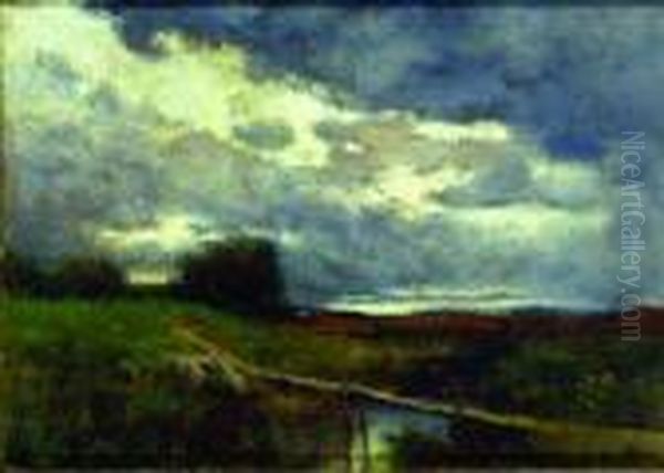 Marsh At Dawn Oil Painting by Jean-Francois Millet