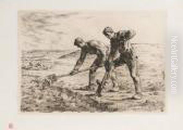 Les Becheurs (delteil 13) Oil Painting by Jean-Francois Millet